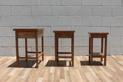 Vintage Moroccan Inlaid Nesting Tables  Moorish Geometric Side Tables Set of 3