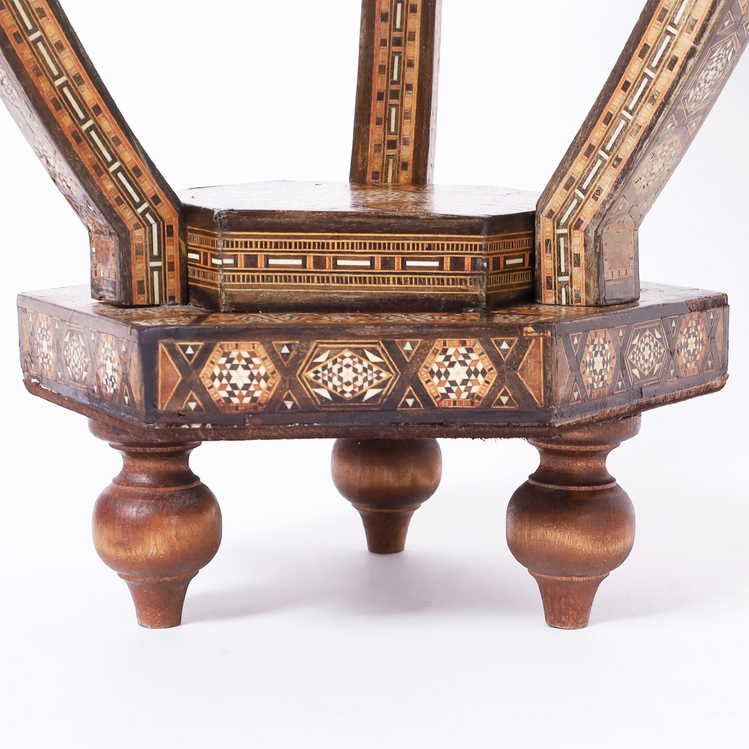 Vintage Moroccan Inlaid Stands or Tables 3