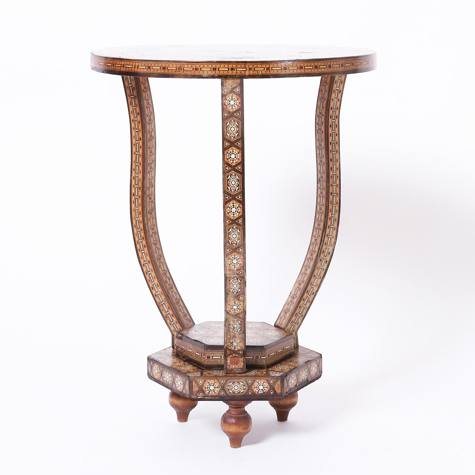 Moorish Vintage Moroccan Inlaid Stands or Tables