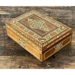 Vintage Moroccan Inlay Box