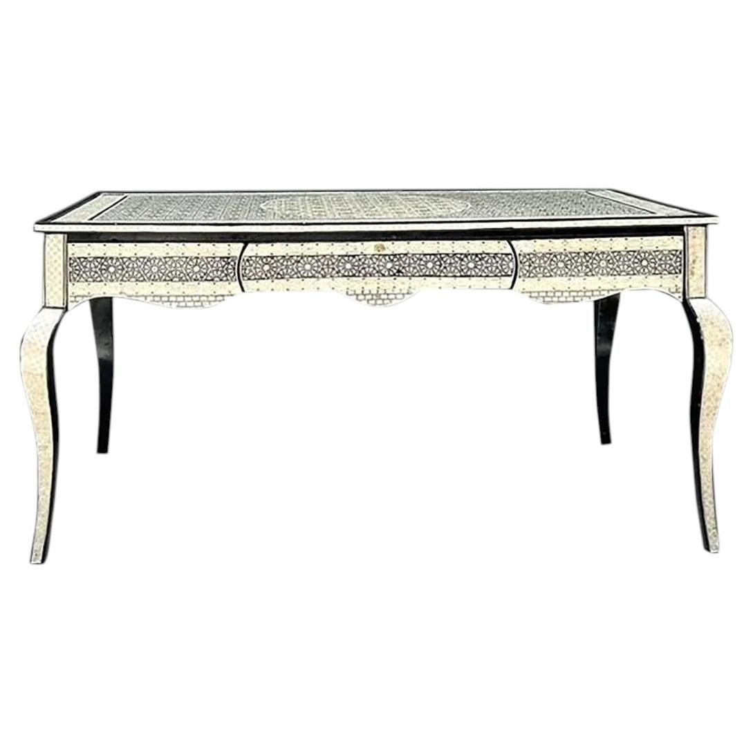 Vintage Moroccan Inlay Writing Desk For Sale