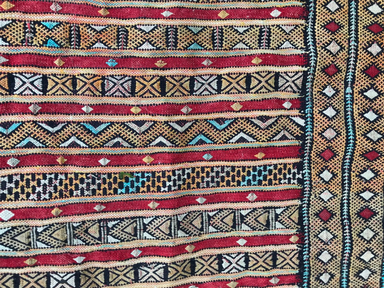 Wool Vintage Moroccan Kilim