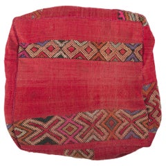 Retro Moroccan Kilim Pouf Ottoman