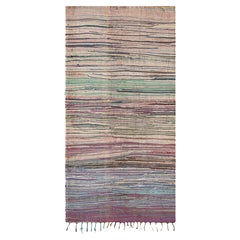 Marokkanischer Kilim-Teppich mit polychromen Streifen, von Rug & Kilim