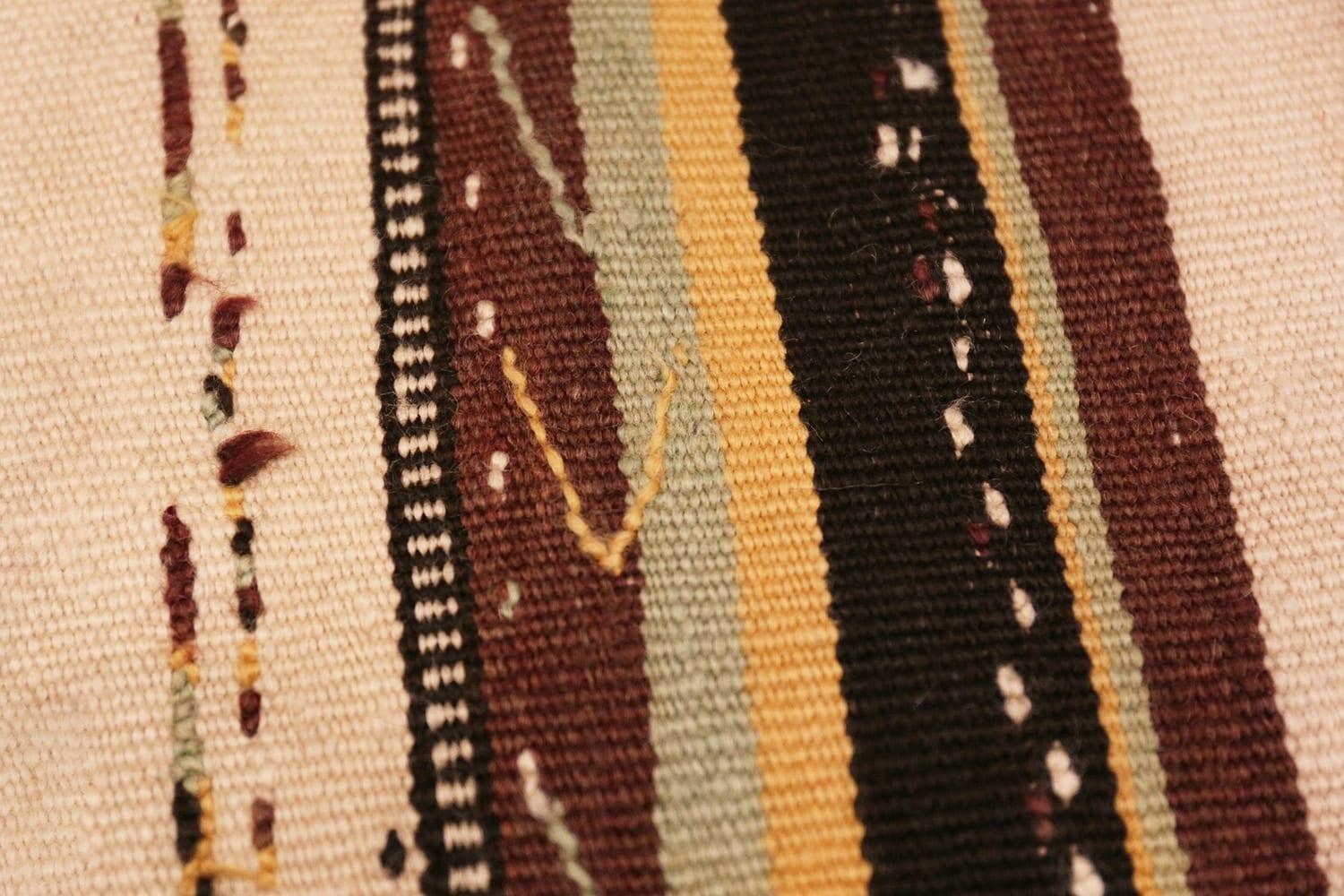 Marokkanischer Kelimteppich im Vintage-Stil. Größe: 4 Fuß 5 Zoll x 11 Fuß  (Wolle) im Angebot