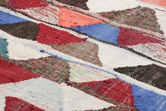 Vintage Moroccan Kilim Runner Rug in Multicolor Geometric Patterns - Rug & Kilim