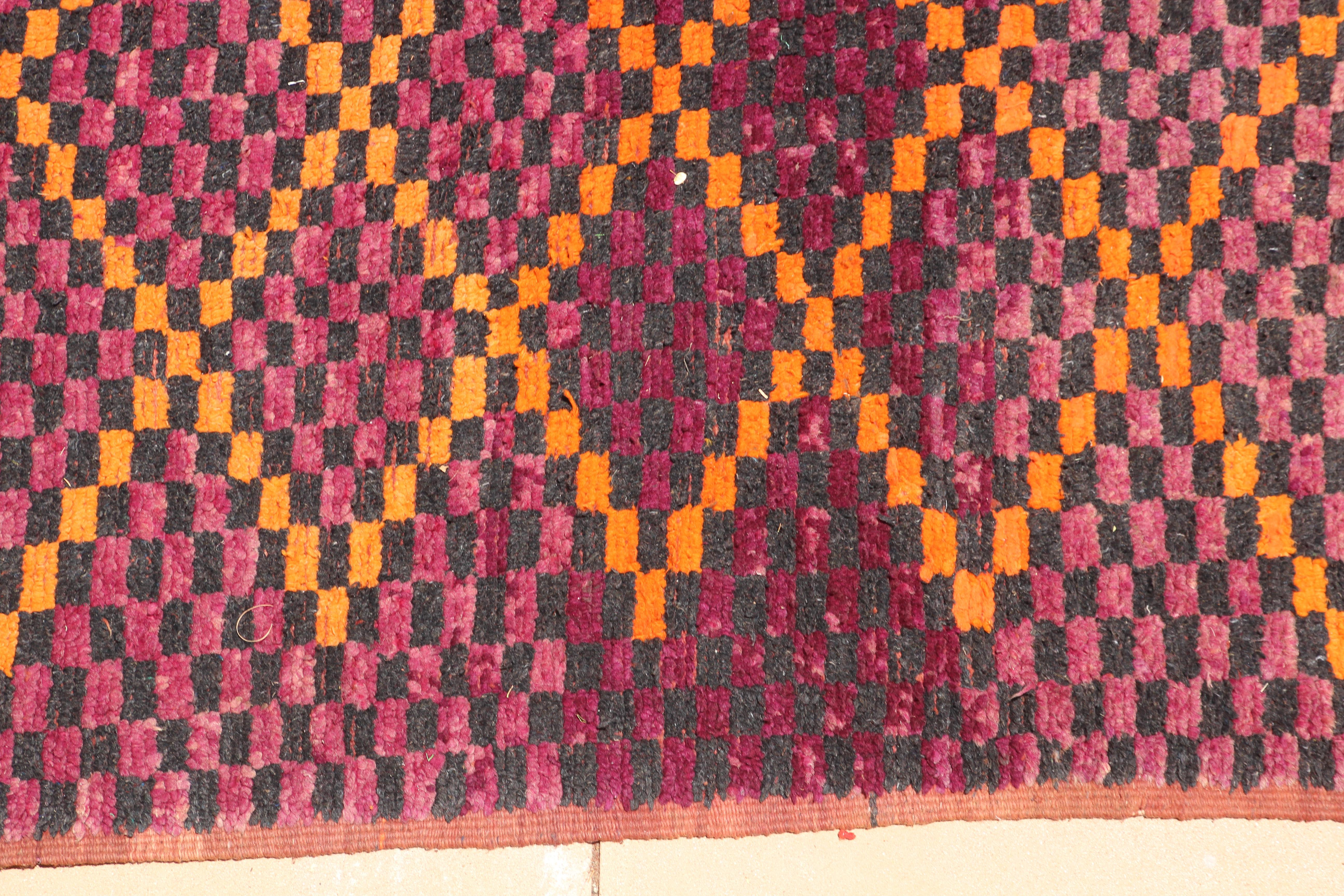 1960s Authentic Vintage Moroccan Large Pile Tribal Rug For Sale 6