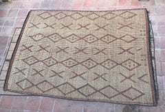Vintage Moroccan Leather Tuareg Rug North Africa
