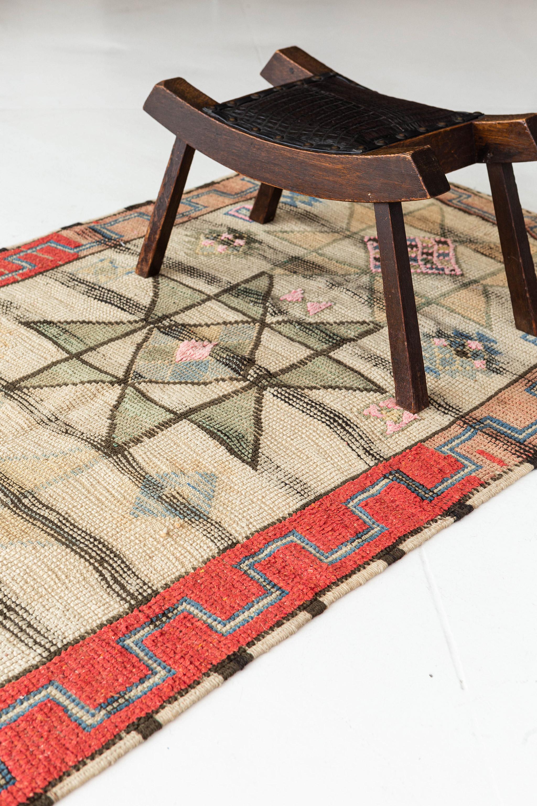 Mid-20th Century Vintage Moroccan Middle Atlas Tribe Berber Rug For Sale