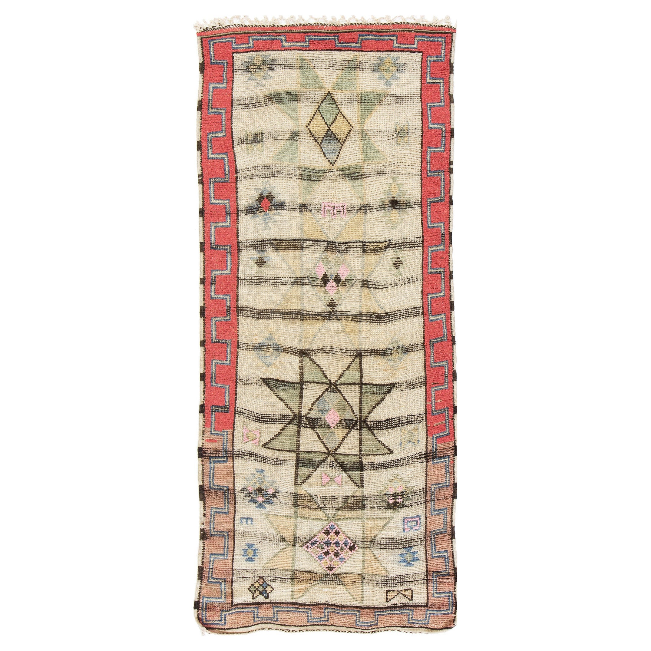 Vintage Moroccan Middle Atlas Tribe Berber Rug