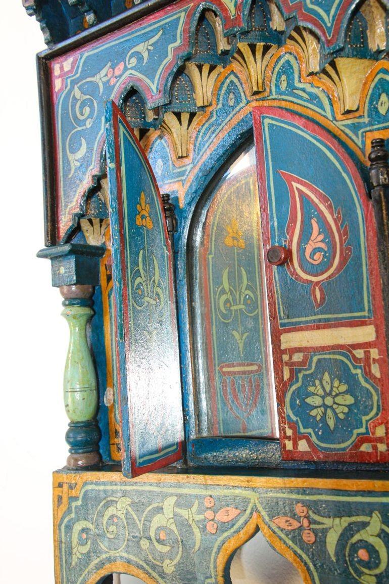 Miroir marocain vintage en forme de fenêtre mauresque 6