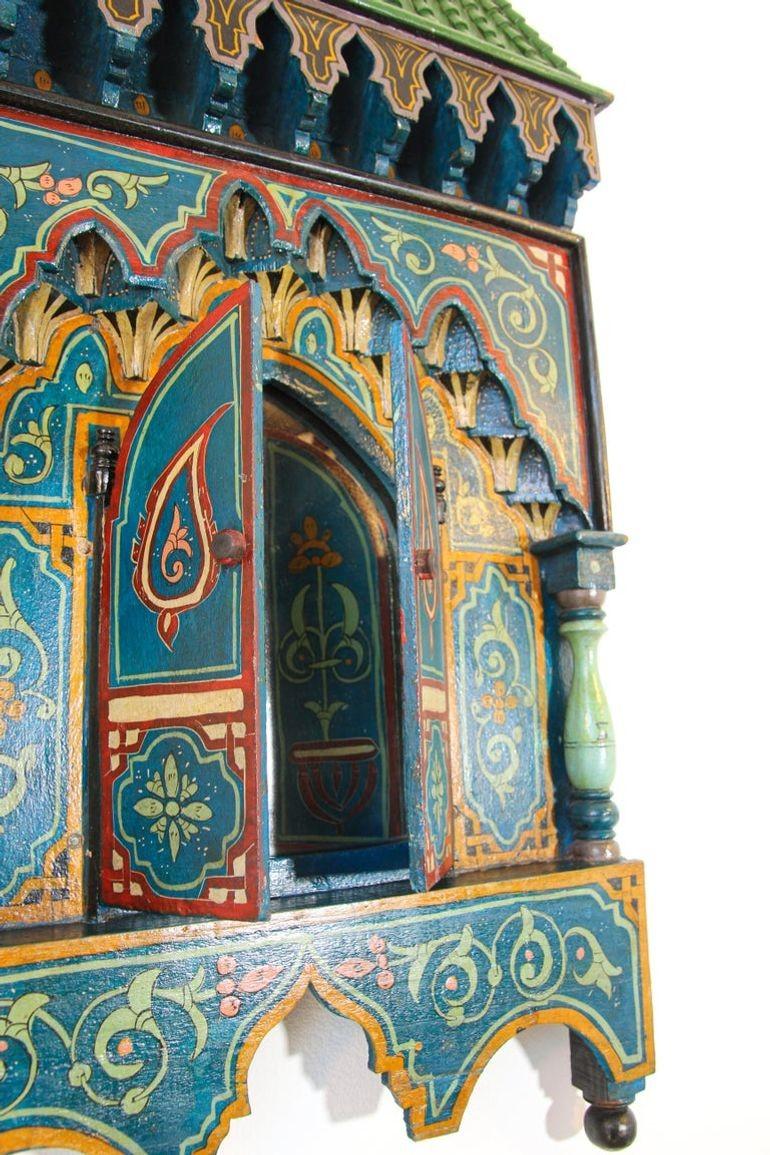 Miroir marocain vintage en forme de fenêtre mauresque 6