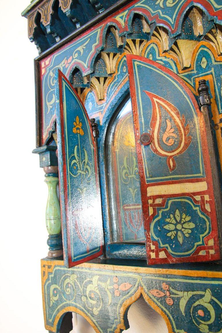 Vintage Moroccan Mirror Shaped as a Moorish Window 11