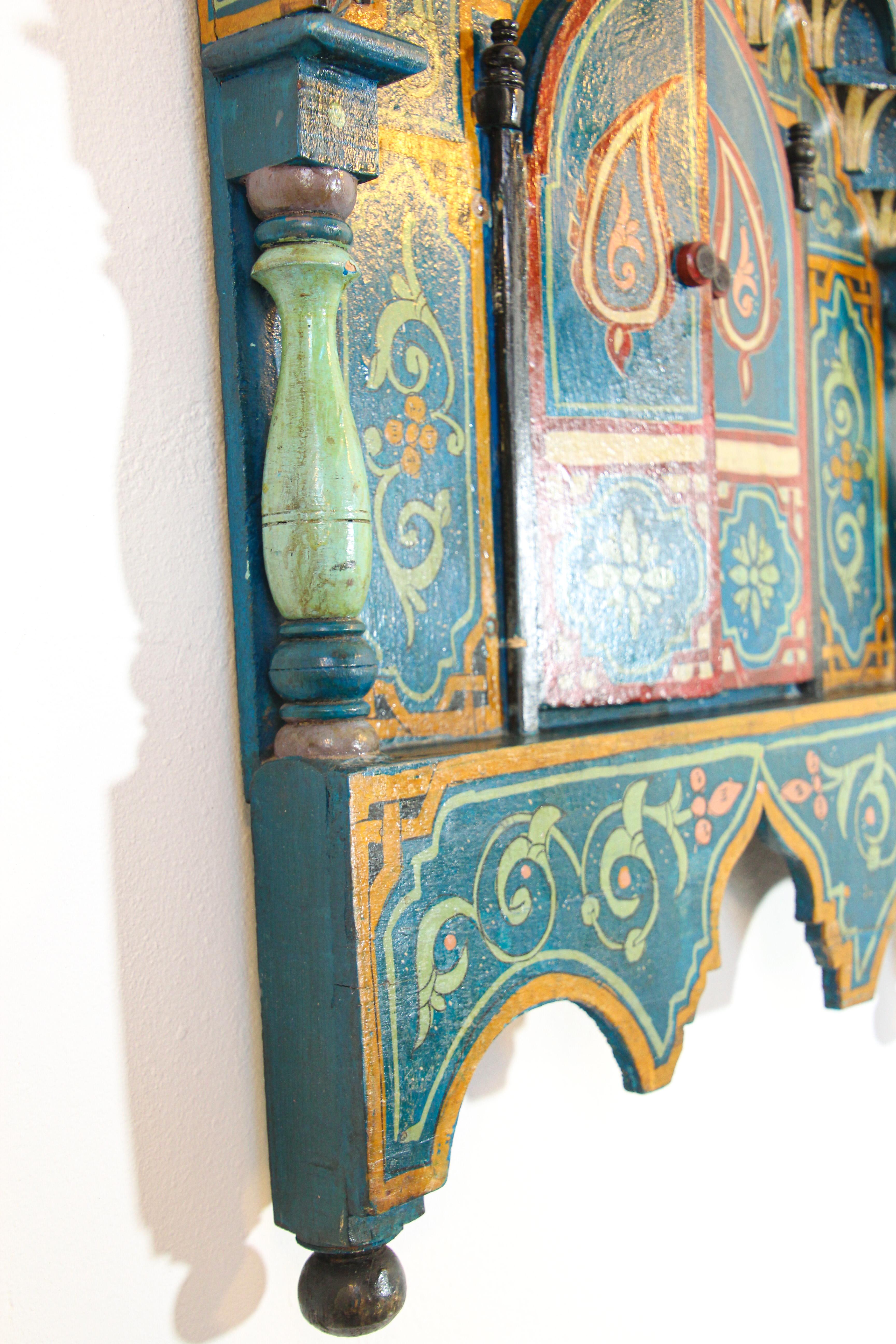 Paint Vintage Moroccan Mirror Shaped as a Moorish Window