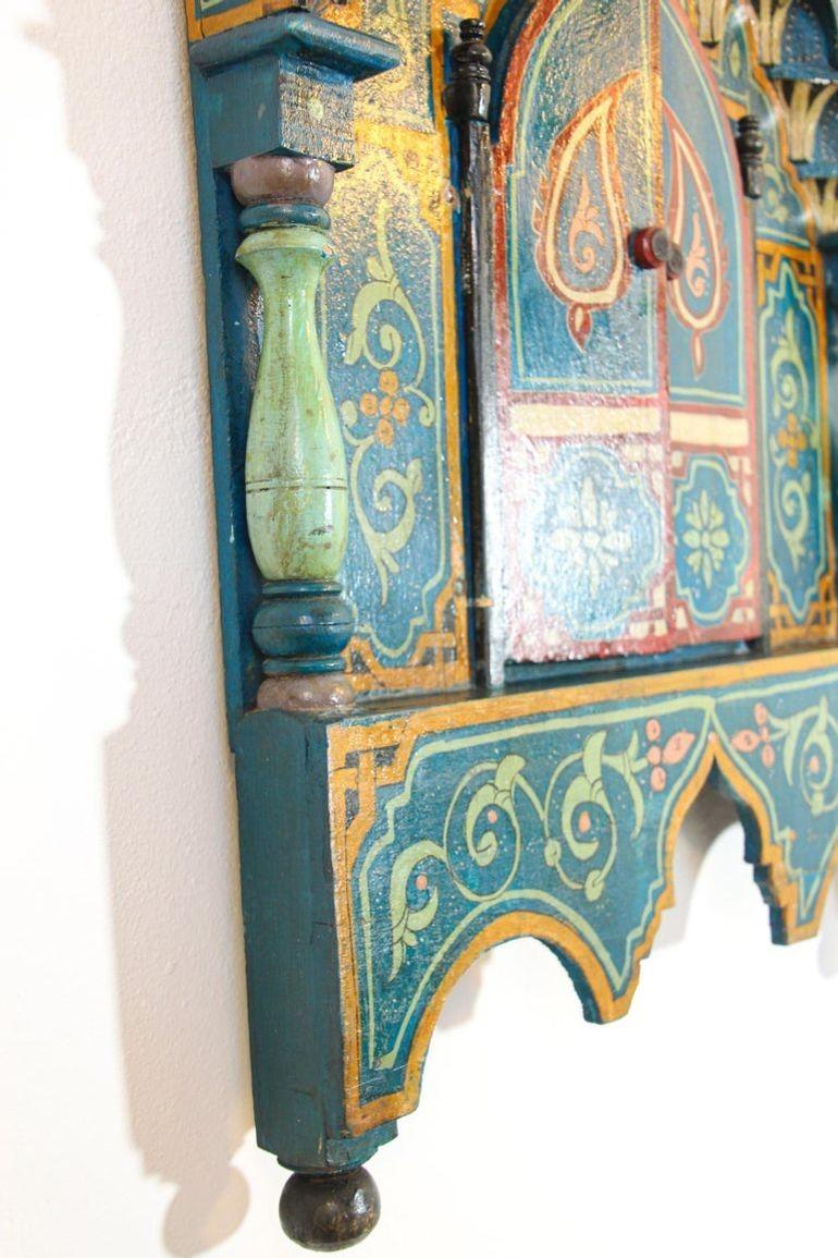 Miroir marocain vintage en forme de fenêtre mauresque 1