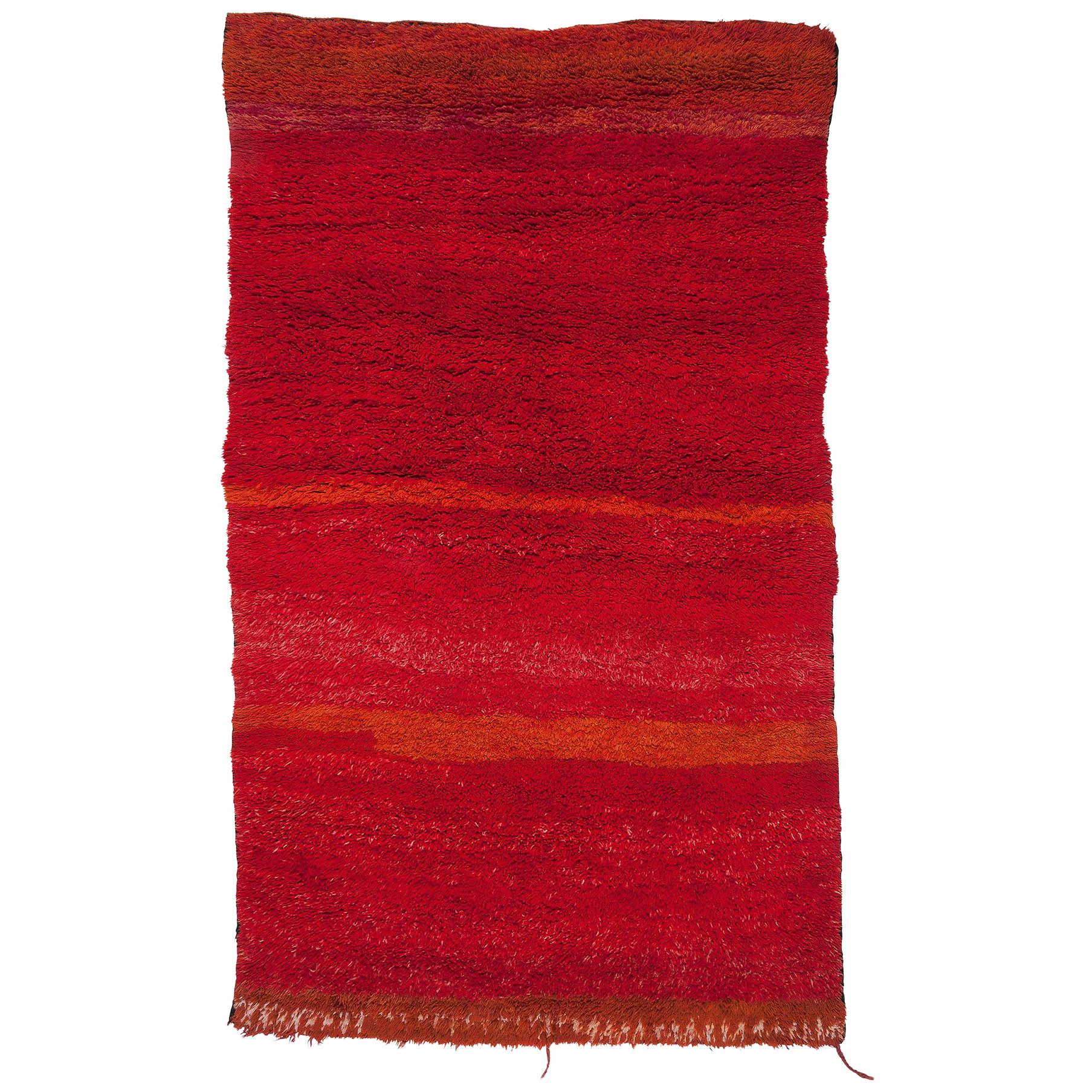 Vintage Moroccan Mrirt Berber Rug, Unicolor For Sale