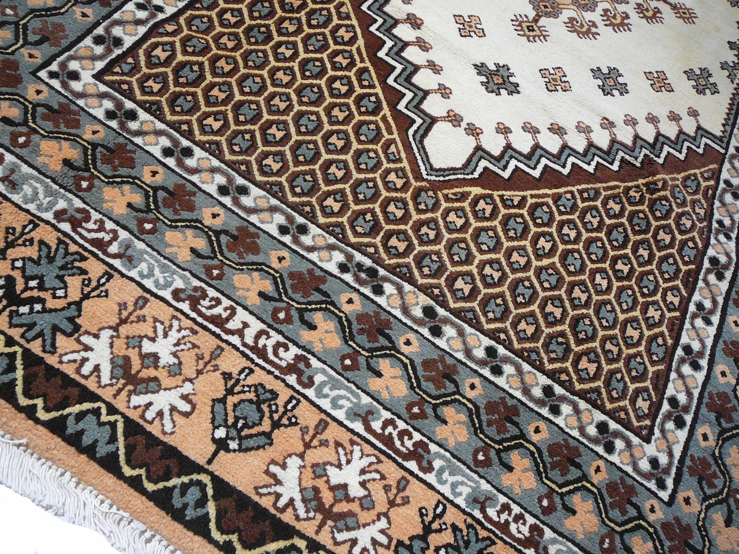 Tribal Vintage moroccan north african berber rug For Sale