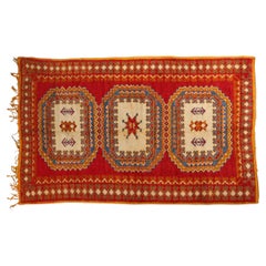 Tappeto berbero marocchino arancione vintage del 1960