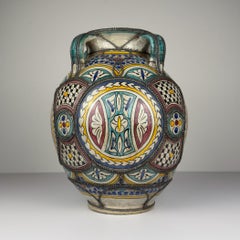 Vintage Moroccan Palatial Pottery Vase, Morocco 1930-50ss