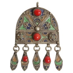 Broche vintage marocaine à pendentif Fibula