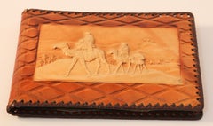 Album photo marocain vintage avec embossage camel du désert