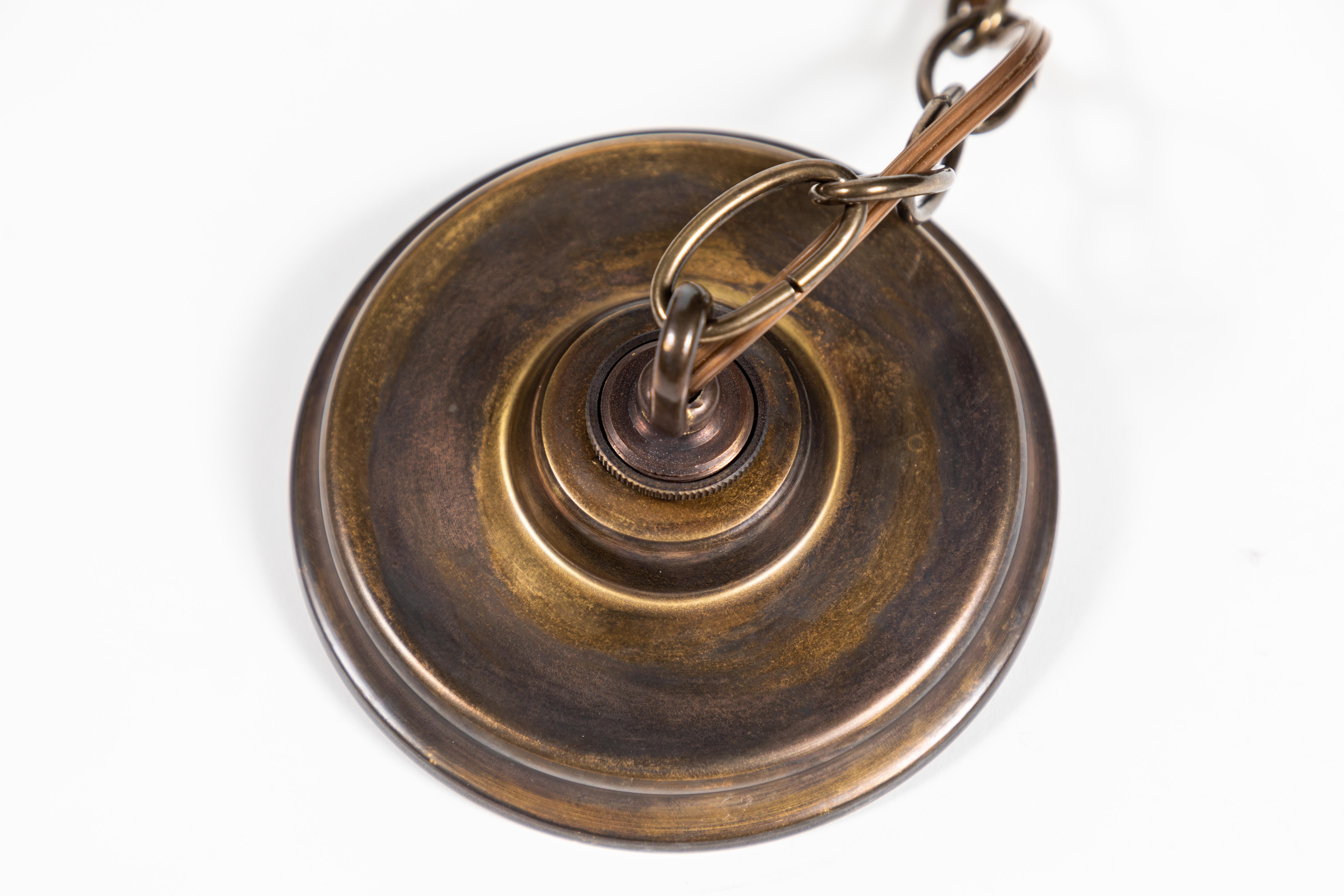 Vintage Moroccan Pierced Brass Hanging Lantern 7