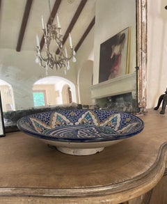 Vintage Moroccan Pottery Bowl From Fez by Art De Poterie