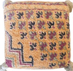 Vintage Moroccan Wool Pouf Floor Cushion