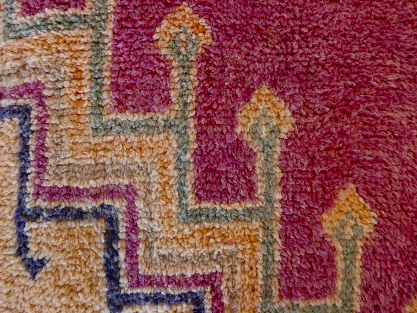 Puf marroquí vintage de lana Cojín de suelo Marroquí en venta