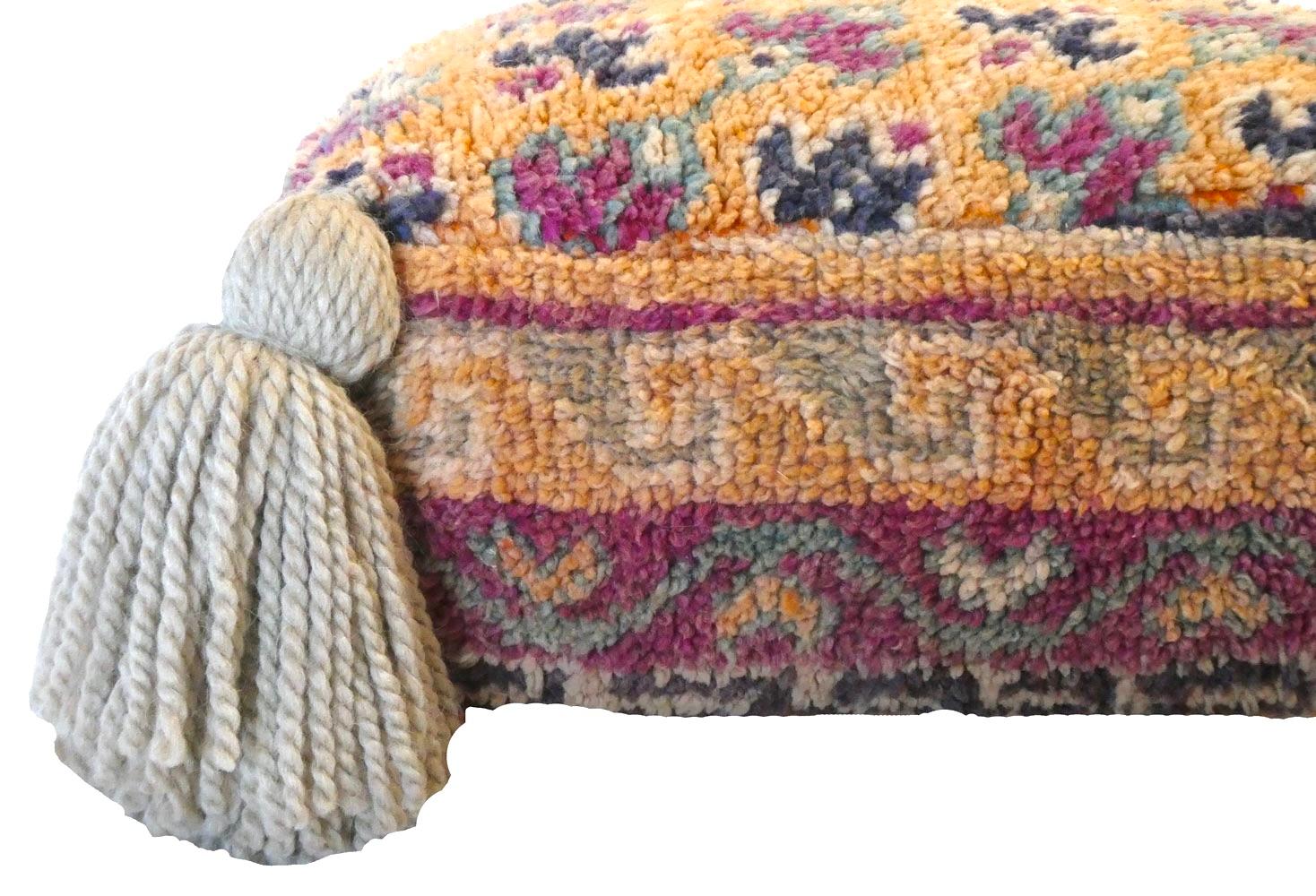 Cuscino da terra Pouf marocchino vintage in lana In condizioni buone in vendita a Los Angeles, CA
