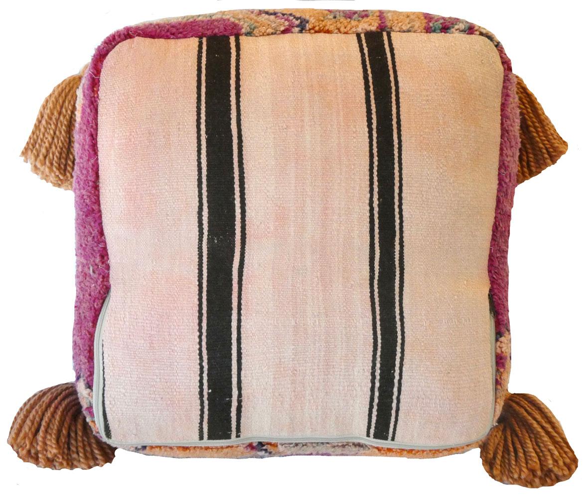 Puf marroquí vintage de lana Cojín de suelo Lana en venta