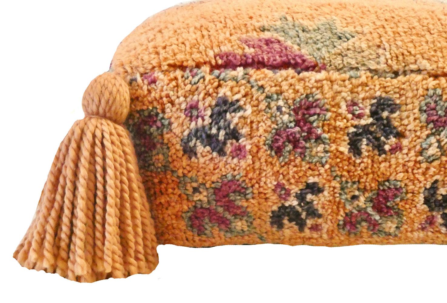 Vintage Moroccan Wool Pouf Floor Cushion 1