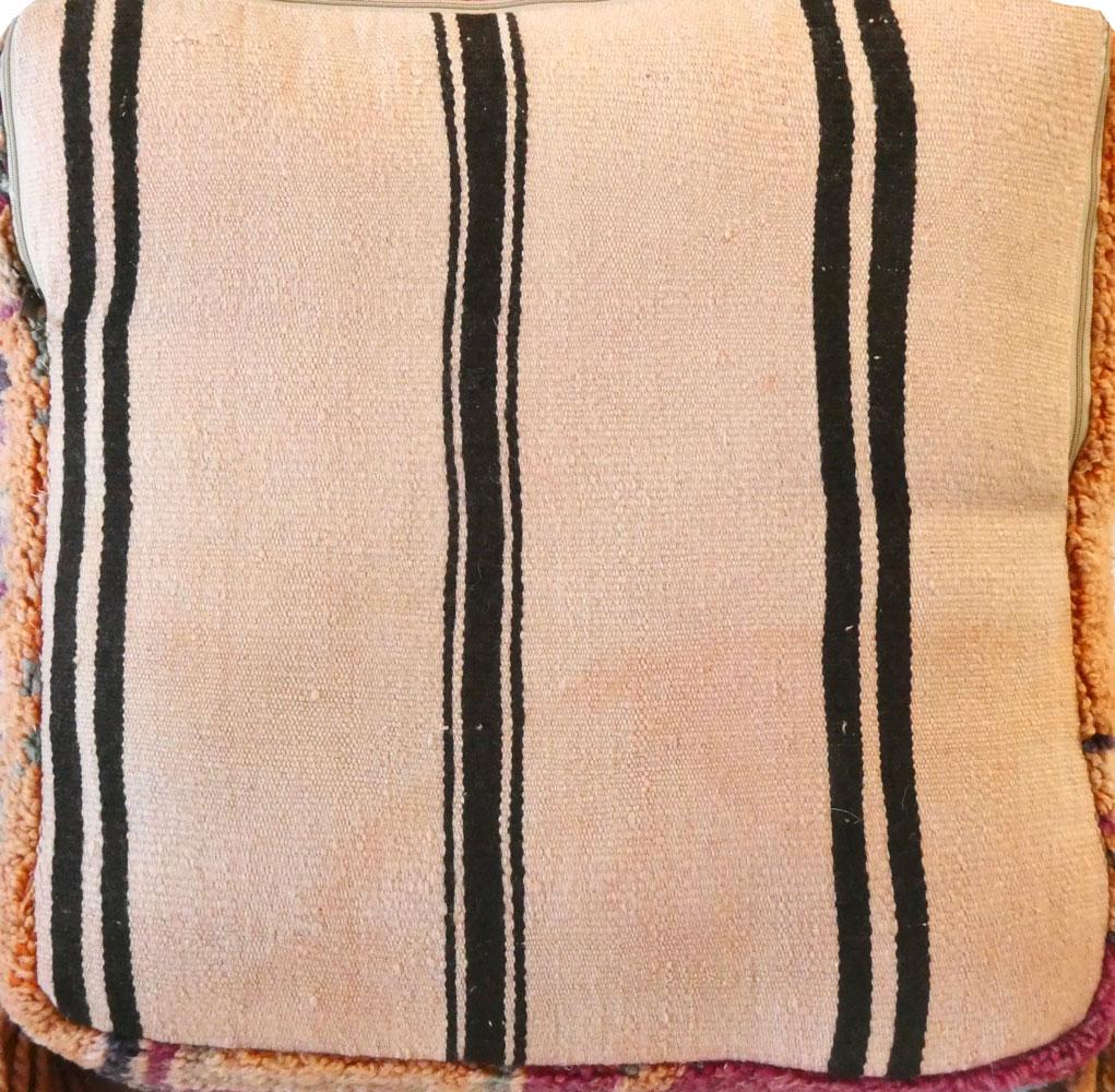 Vintage Moroccan Wool Pouf Floor Cushion 2