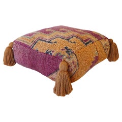 Vintage Marokkanische Wolle Pouf Bodenkissen