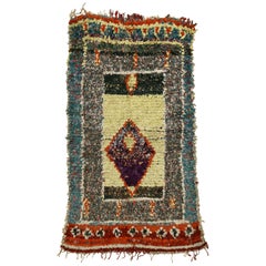 Vintage Moroccan Colorful Abstract Boujad Berber Rug