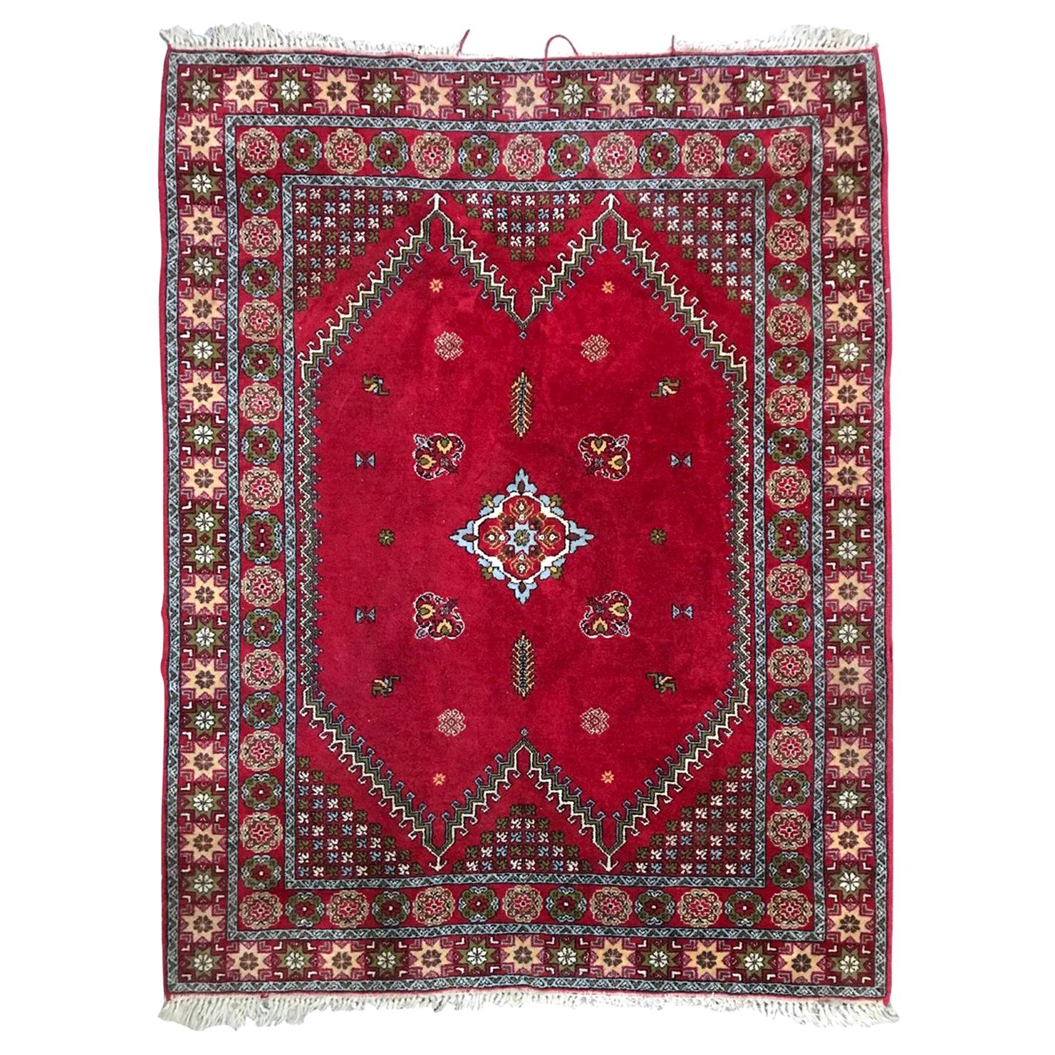 Bobyrug's Vintage Marokkanischer Rabat-Teppich