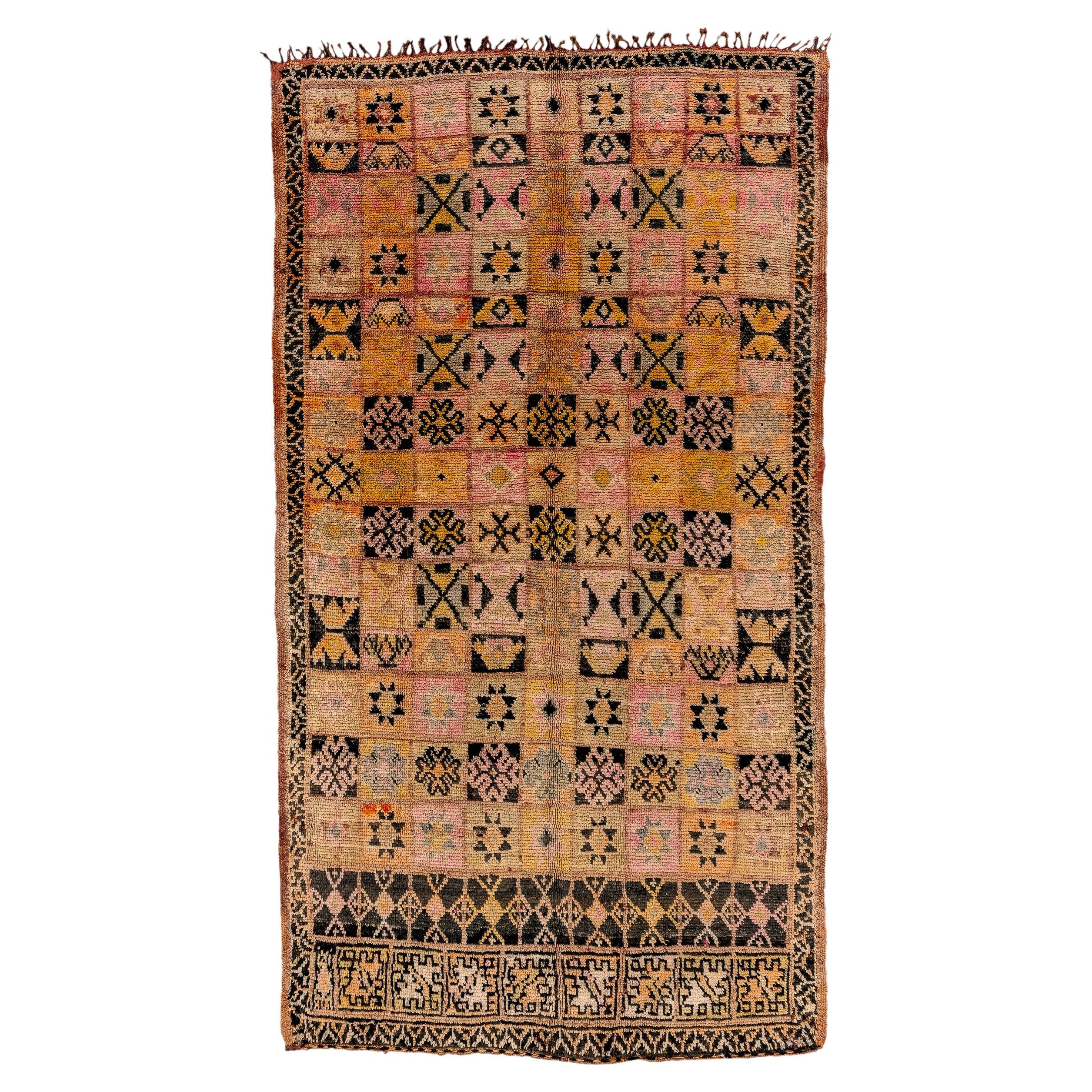 Pretty Vintage Moroccan Rabat Rug For Sale at 1stDibs