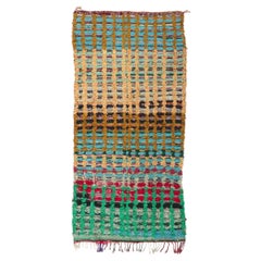 Vintage Moroccan Rag Rug, Berber Boucherouite