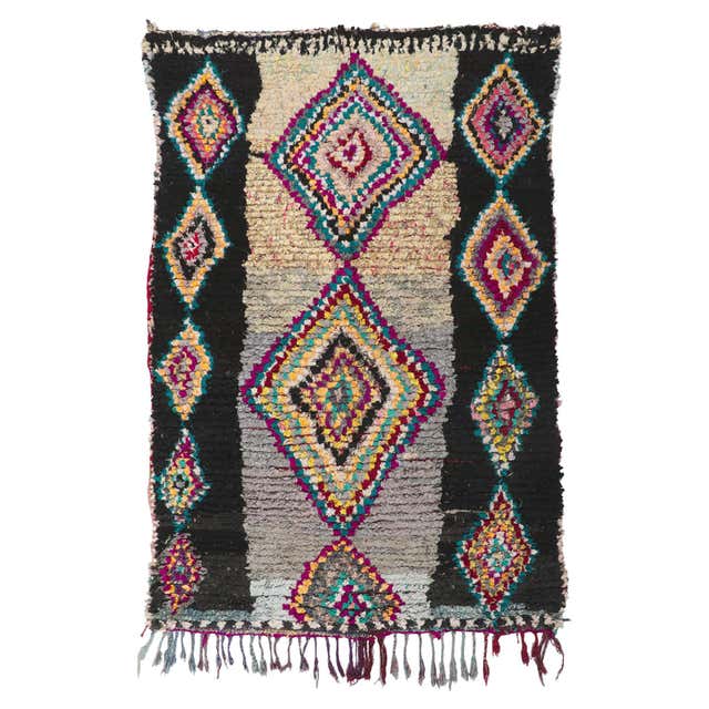 Vintage Boucherouite Moroccan Azilal Rag Rug by Berber Tribes of ...