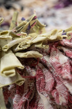 Vintage Moroccan Rag Rug – Multicolor Patchwork Textural Composition