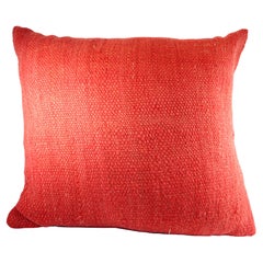 Vintage Moroccan Red Berber Pillow Cut from a Vintage Tribal Rug