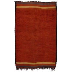 Vintage Moroccan Red Rug, Tribal Style Berber Moroccan Rug