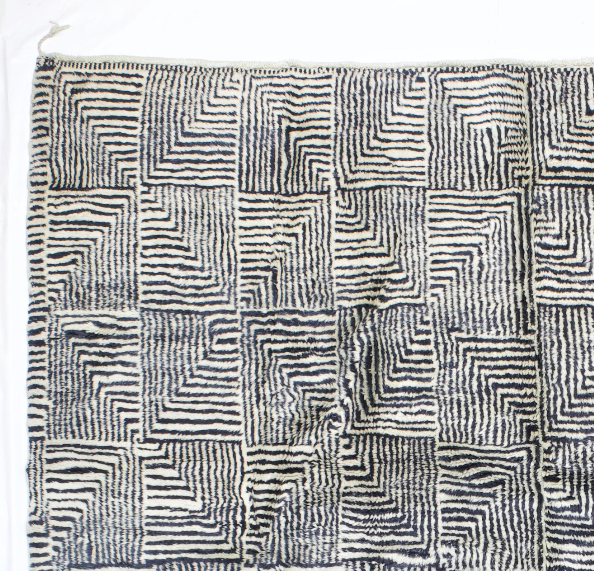 Wool Vintage Moroccan Rug 10’5” x 12’9” For Sale