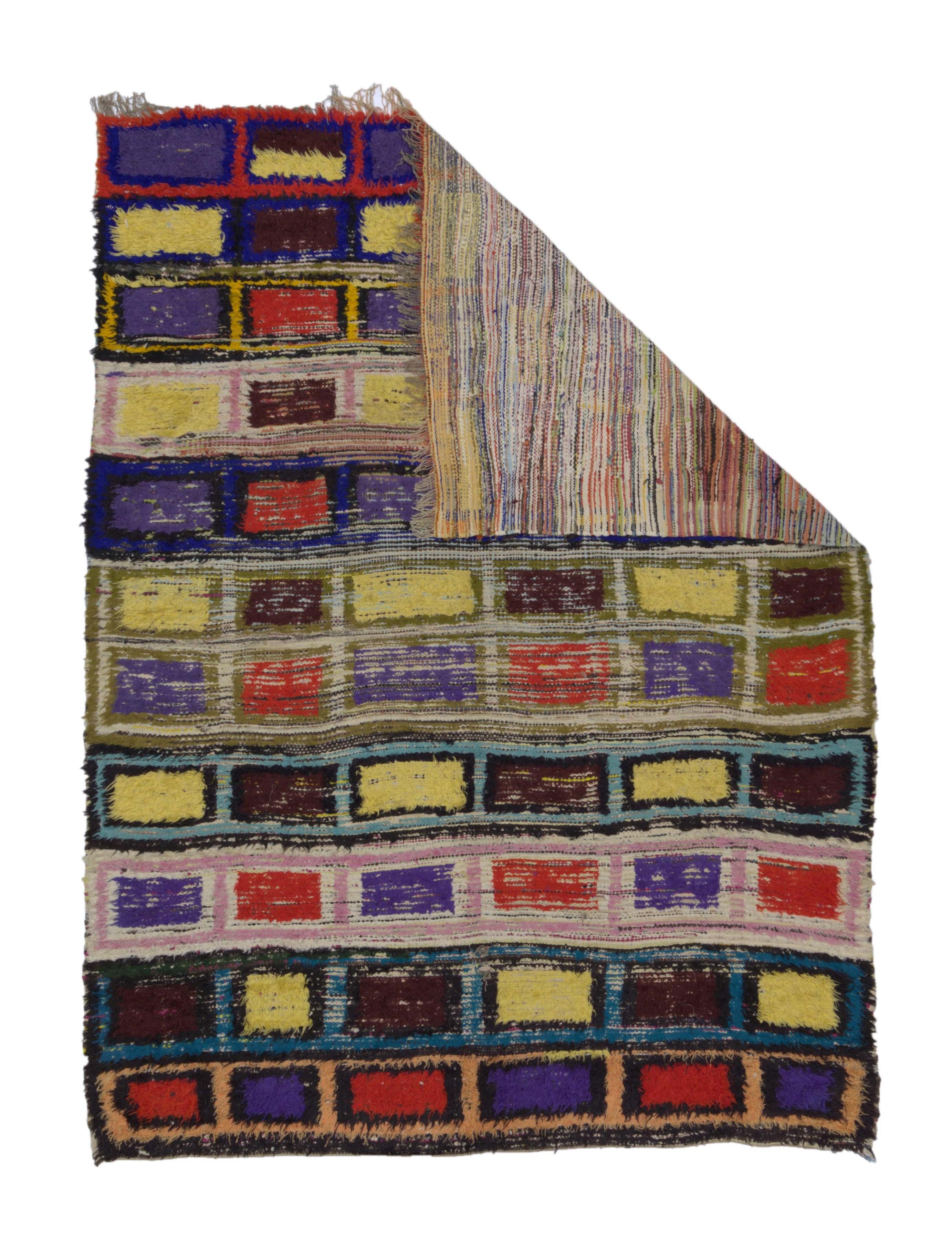 Vintage Moroccan Rug 4’11