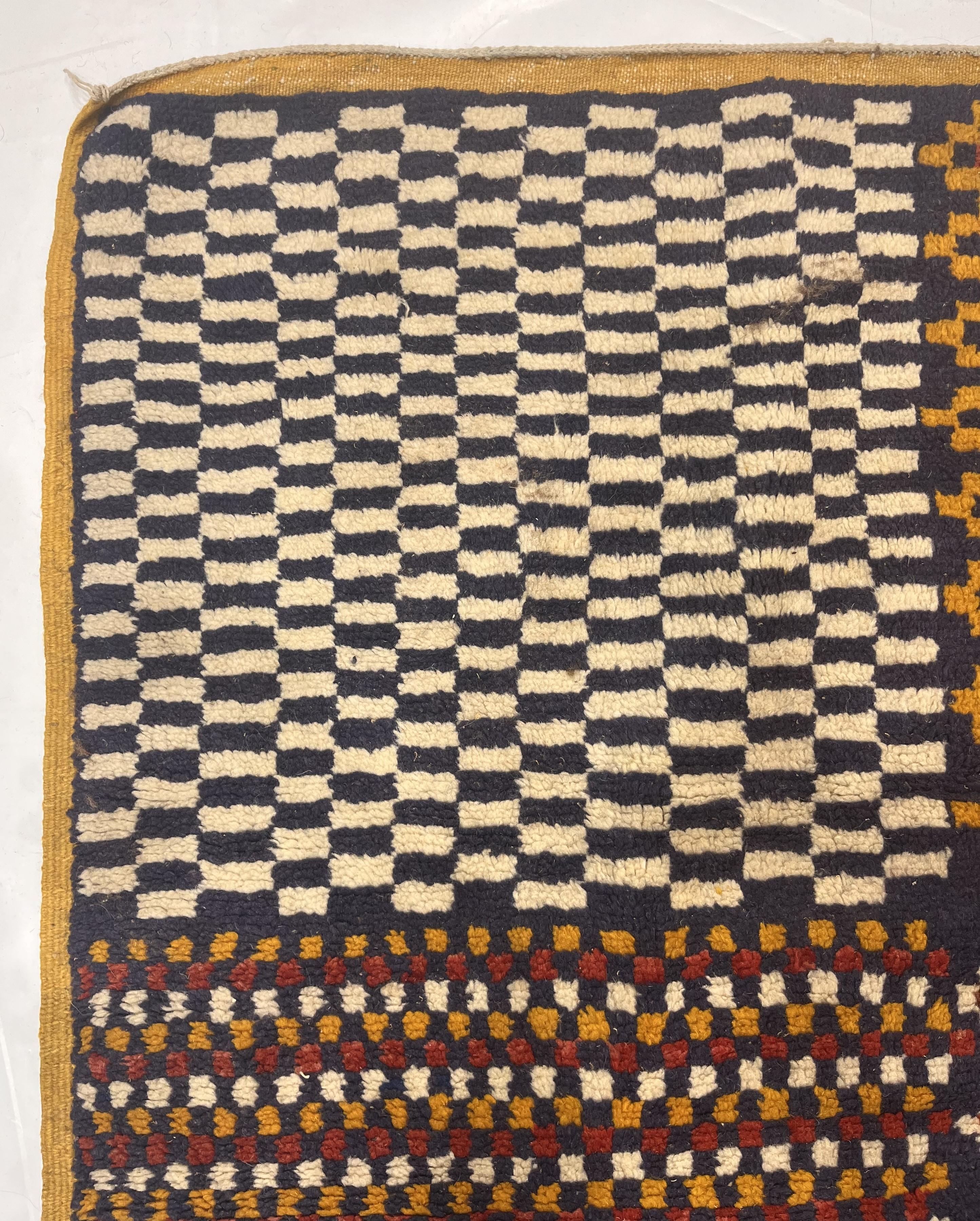 Laine Tapis marocain vintage 5'0