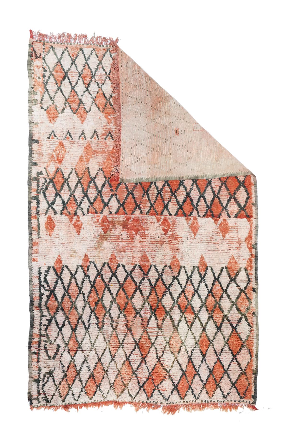 Vintage Moroccan rug 5'11'' x 8'11''.