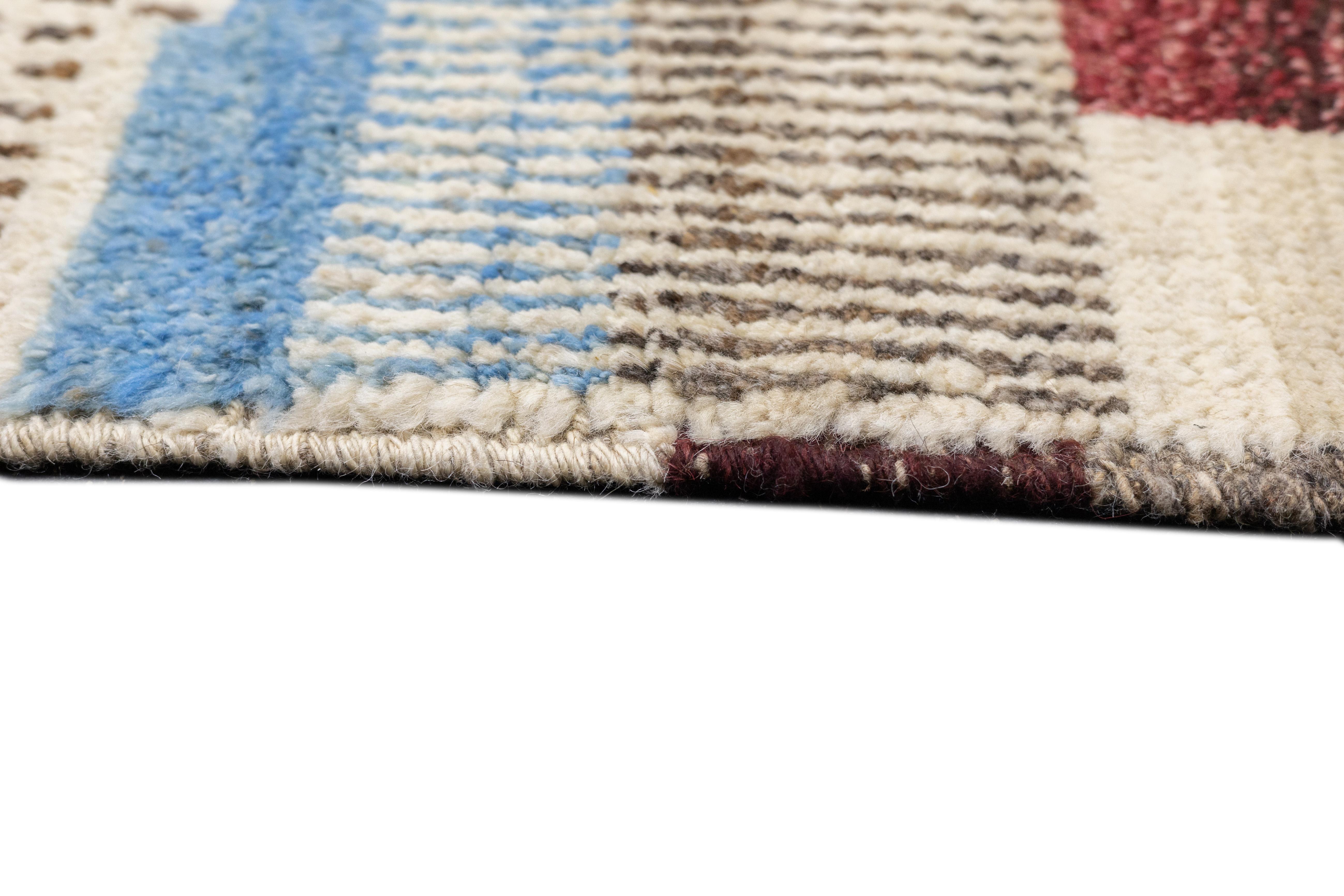 Wool Vintage Moroccan Rug 6'10'' x 9'11'' For Sale