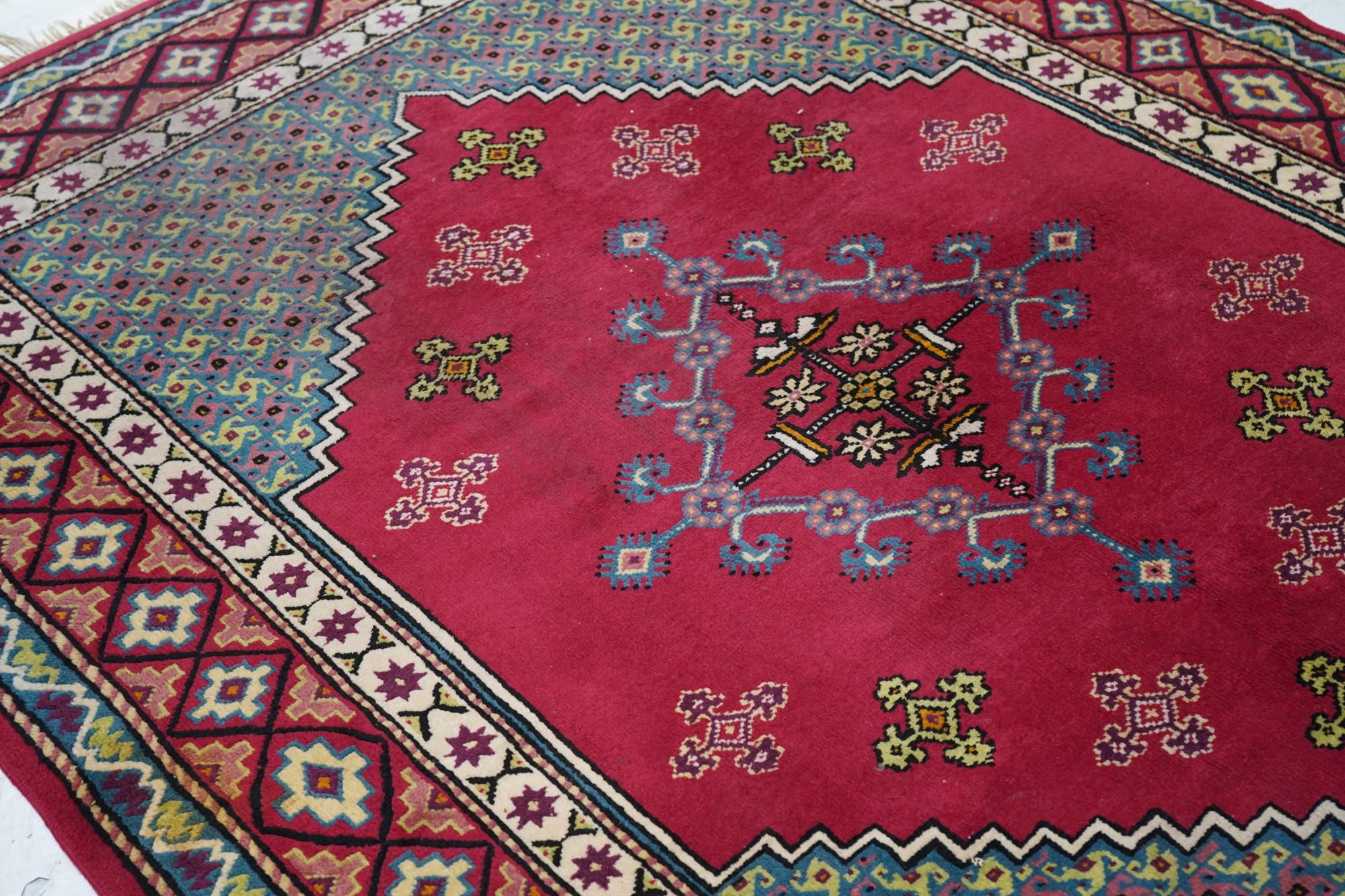 Marokkanischer Vintage-Teppich 6'5'' x 8'10'' (Wolle) im Angebot