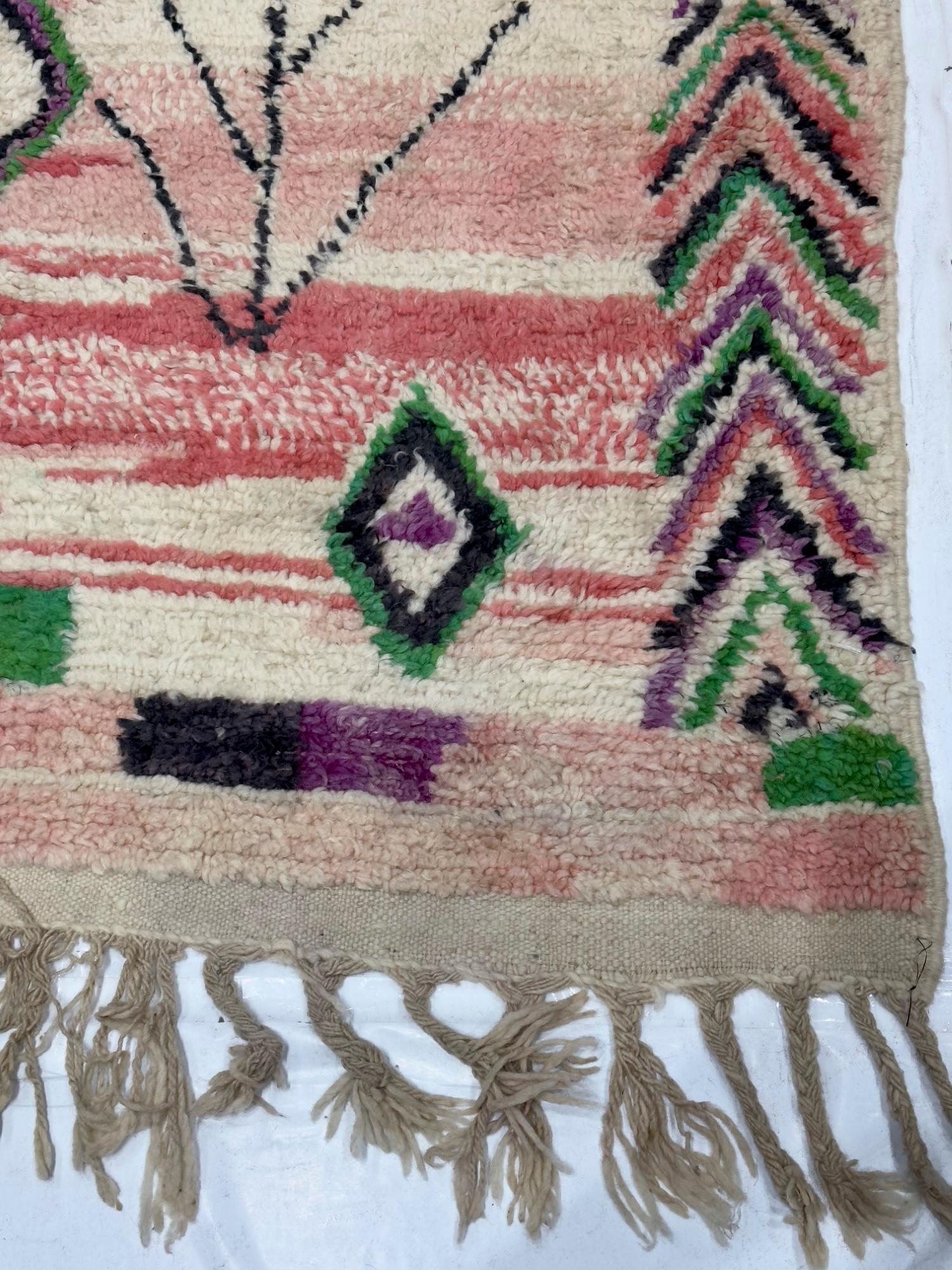 20ième siècle Tapis marocain vintage 6'7