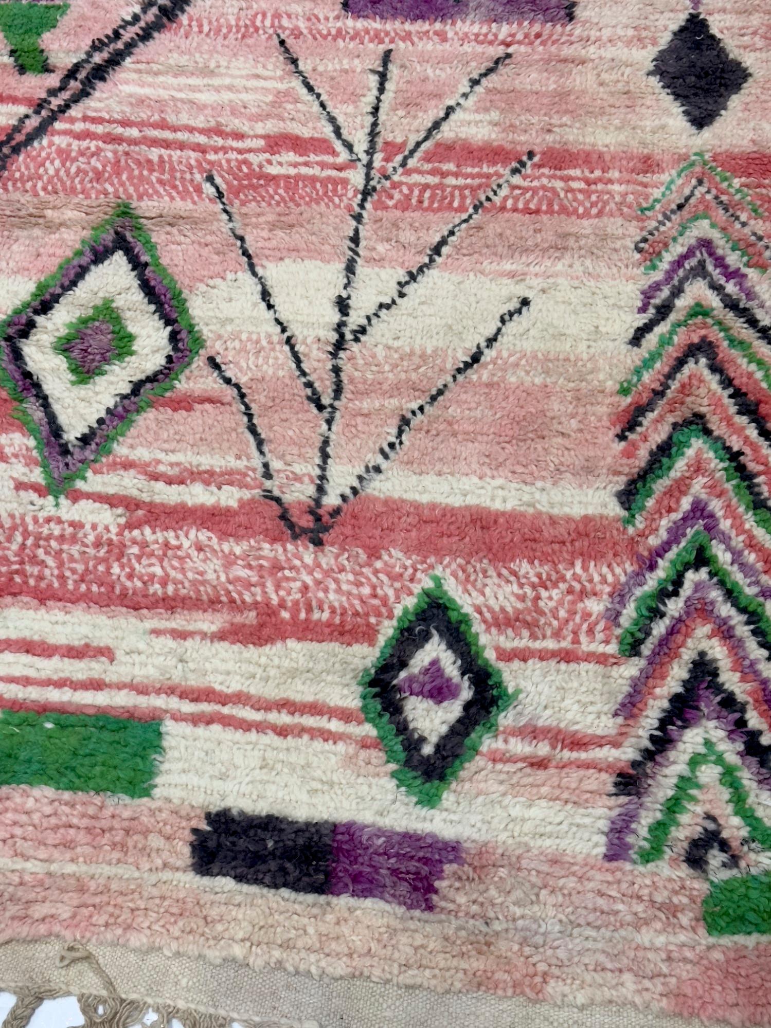 Laine Tapis marocain vintage 6'7